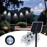 Salcar LED string lights, cool white, solar powered, waterproof – Ideal for garden, patio, party & Christmas